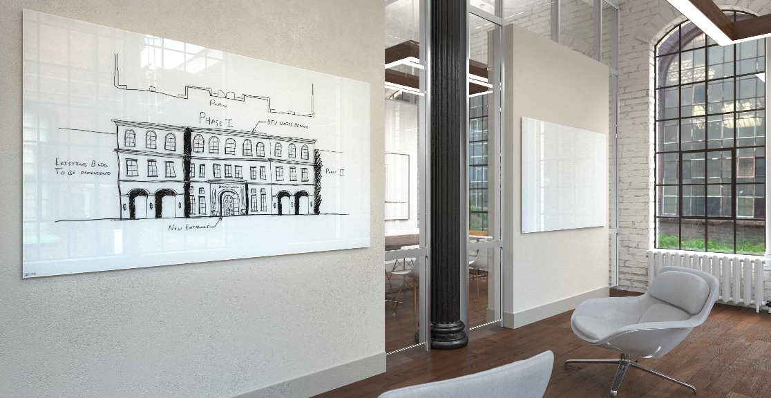 Glass Marker Board - concealed mount